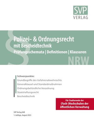 cover image of Polizei- und Ordnungsrecht